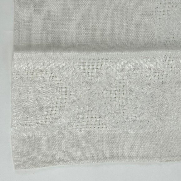 Vintage Folk-Art Cross Stitch Embroidered Linen Tablecloth & Napkins 68" x 50" - Picture 16 of 16